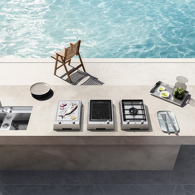 Fornello A Gas Parker 3 Fuochi GPL Con Bruciatore Doppia Corona 3.5 Kw - Per Esterno - Foto 3