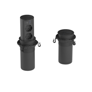 black Matt pull-out socket...