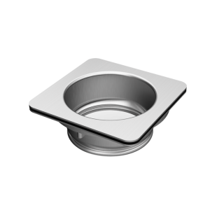 Adaptor for food waste disposers for sinks with square basket strainer waste