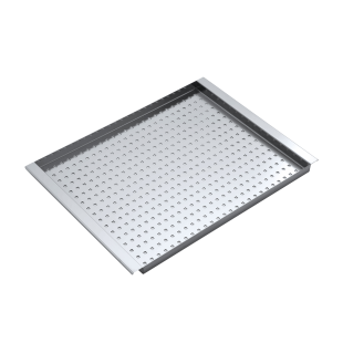 Rectangular stainless steel perforated bowl cover