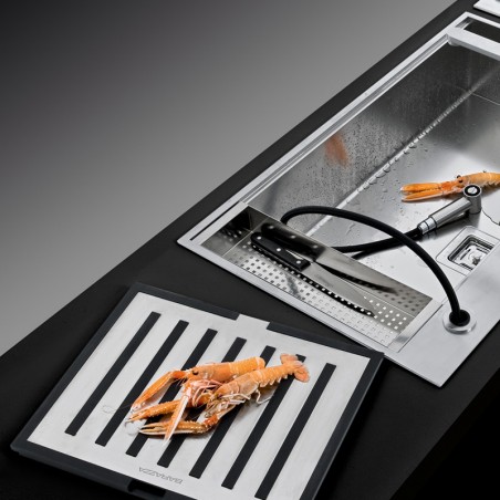 Accessorio Cucina Salvaspazio Organizer Per Tagliere Da Appendere Sotto Il Mobile - Acciaio Inossidabile - Supporto Per Taglieri Fino A 3 Cm Gancio Sottopensile Acciaio - 5