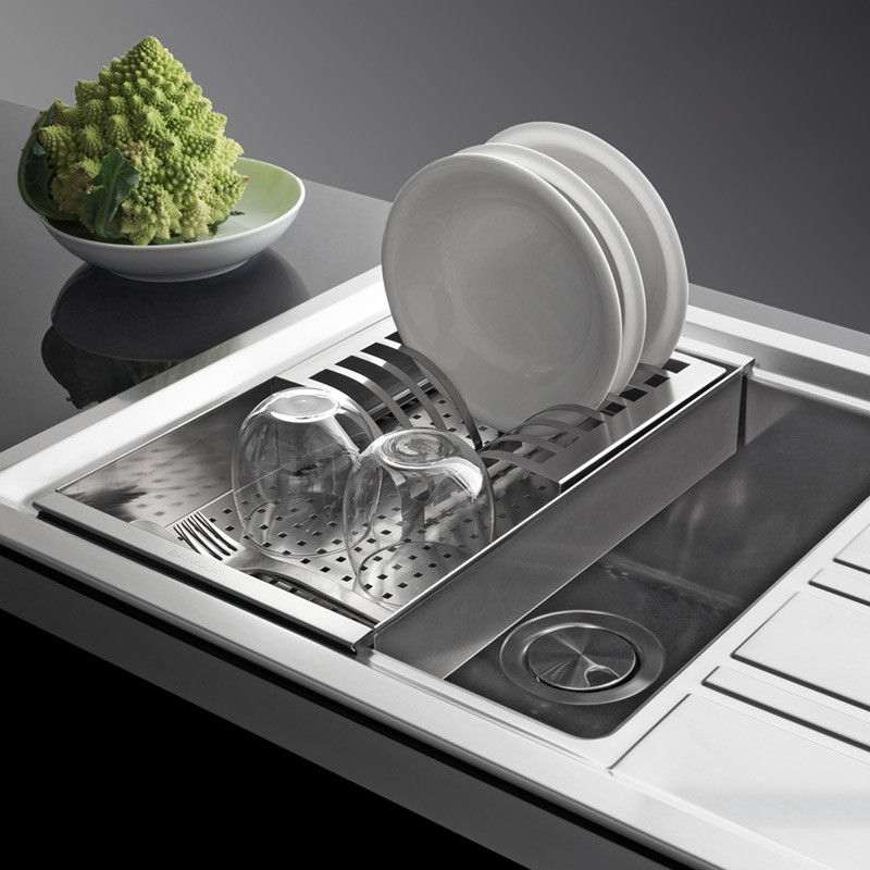 Safety Vassoio Inox, Vassoio in Acciaio Inox, 26x18x3cm, Vassoio Igienico e Resistente