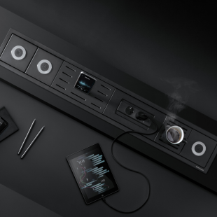 Black stainless steel Bluetooth speaker